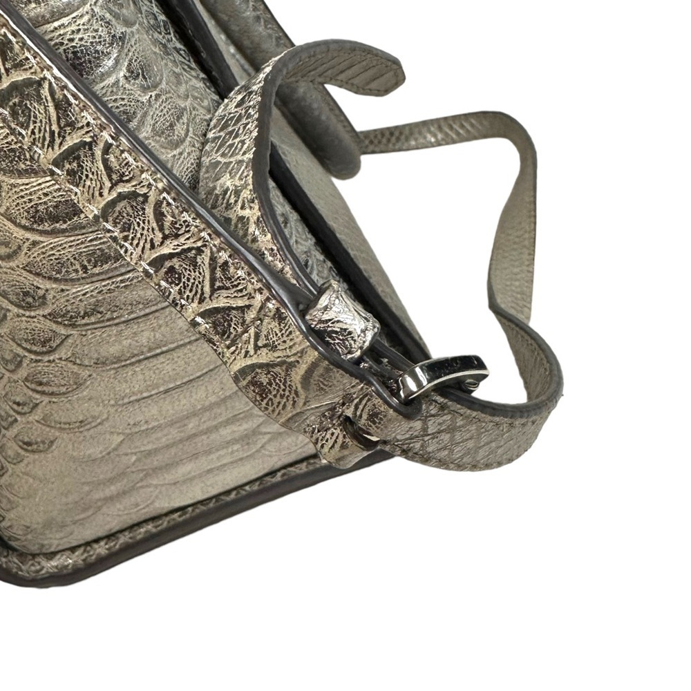 Michael Michael Kors Metallic Silver Python Embos… - image 2